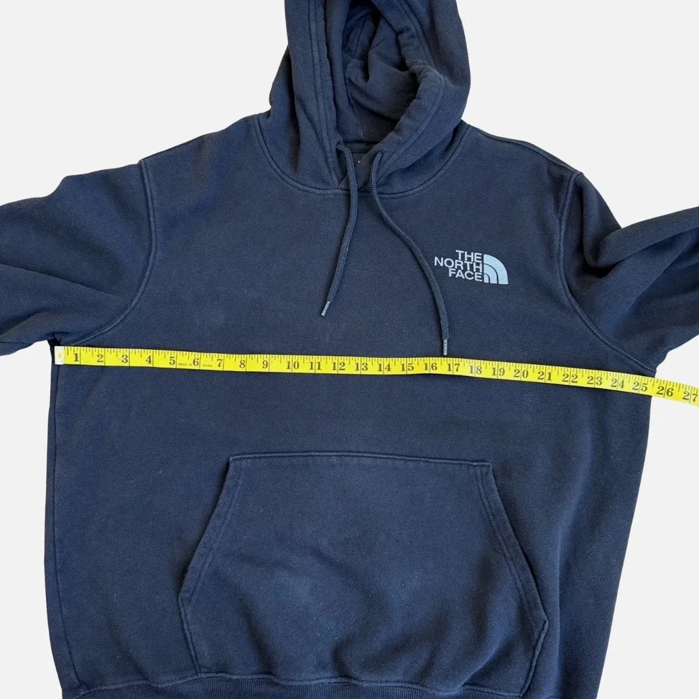 The North Face Mens Black Graphic Pullover Hoodie Never Stop Exploring Large